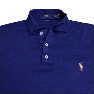 Polo Ralph Lauren Polo M Mens S/S Classic Navy Flesh Pony Preppy VGUC